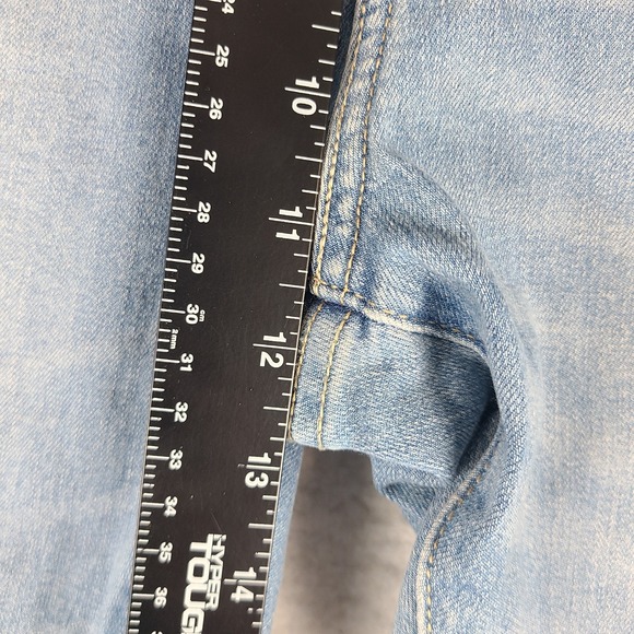 Levi's 726 Jeans Womens 33x30 Blue Flare Waterless Light Wash Denim * - Picture 6 of 16